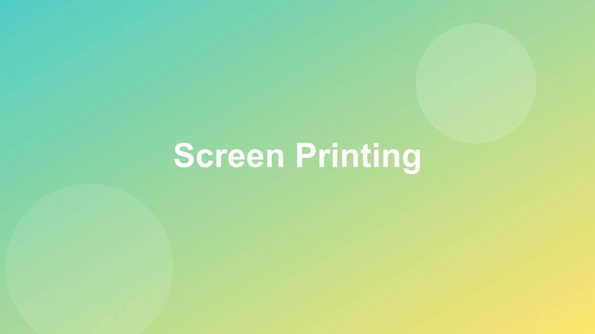 La sérigraphie expliquée simplement